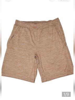 Men's All In Motion Soft Stretch Short 9"  Peach/Orange Heather Size Med